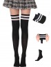 Striped Knee High Warmer Socks